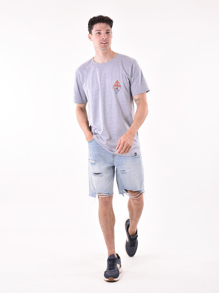 REMERA SUN GRIS MELANGE M