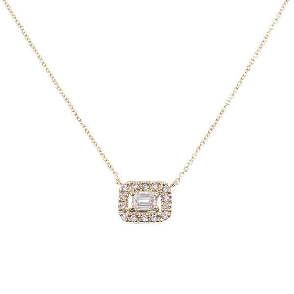 Colgante Fernanda H. en oro amarillo 18k con brillantes, incluye cadena. Colgante Fernanda H. en oro amarillo 18k con brillantes, incluye cadena.