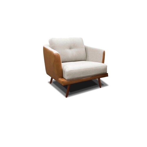 Sillon Poltrona 1 Cuerpo Triunfo Marron y beige