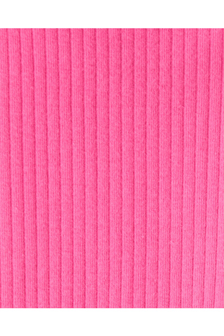 Calza de algodón acanalado, rosada Sin color