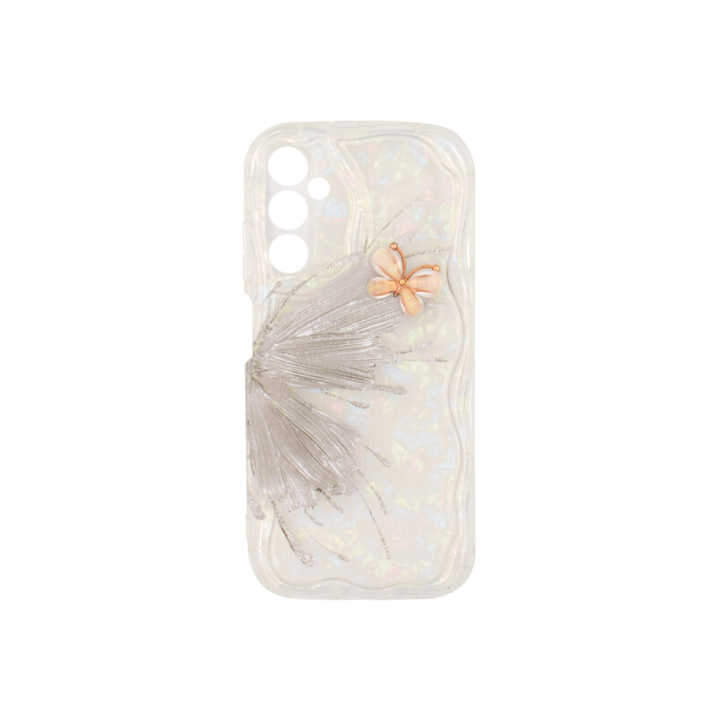 Protector para Samsung Galaxy A15 diseño mariposa gris Protector Para Samsung Galaxy A15 Diseño Mariposa Gris