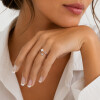 Anillo Isora de MOON en plata 925 con perla y brillante Anillo Isora de MOON en plata 925 con perla y brillante