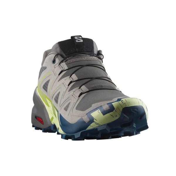 Salomon SPEEDCROSS 6 para Hombre - Gris Piedra/Lima Gris-Lima