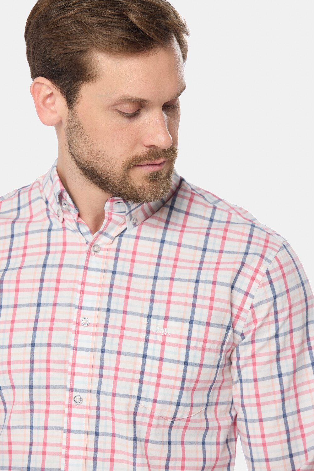 CAMISA A CUADROS Blanco