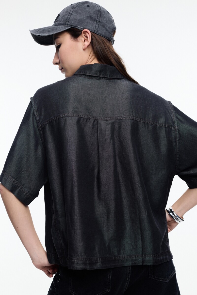 CAMISA MC LYOCELL Negro