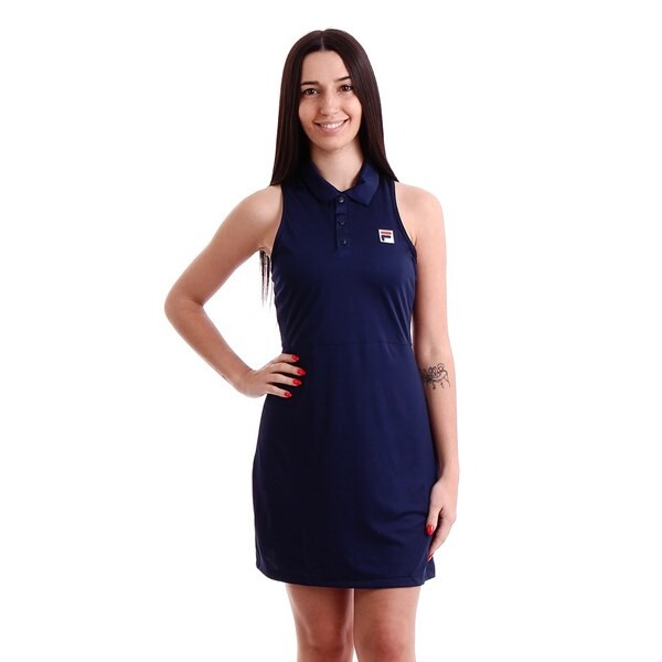 Vestido Deportivo Con Short Calza Tenis Fila Azul