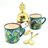 Set de café para dos personas cerámica Verde oscuro