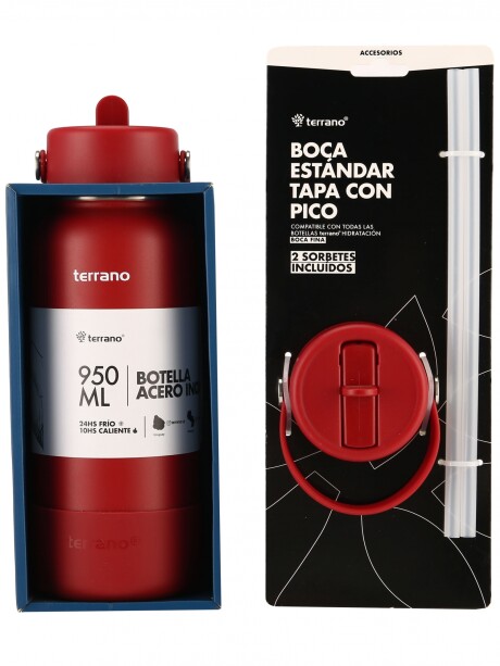 Repuesto Tapa C/Pico Para Botella 950 ML Rojo