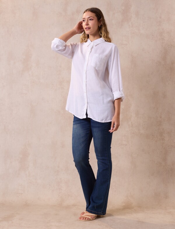 Camisa Lino Solid CRUDO
