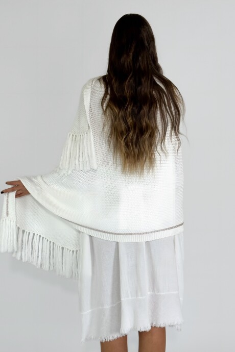 PASHMINA ZUMA Blanco Y Plateado