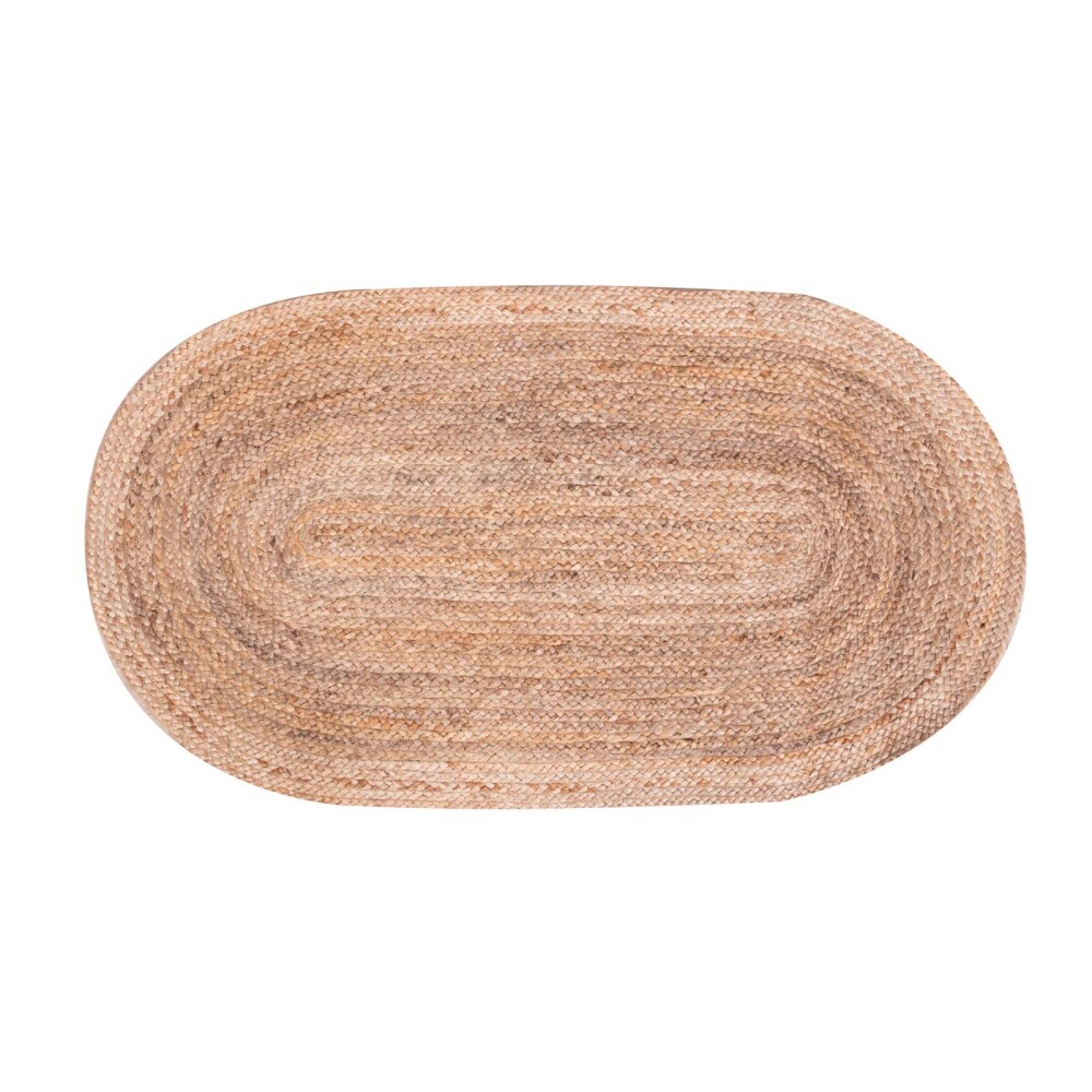 ALFOMBRA YUTE NATURAL-BEIGE OVAL YUTE EMMA