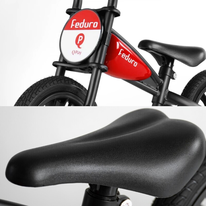 Bicicleta Infantil Qplay Feduro Rodado 12 Balance Con Cuadro Metálico Ajustable Rojo