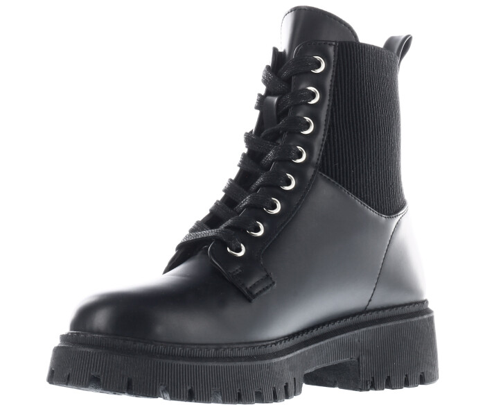 Bota MANON acordonada con textil Black