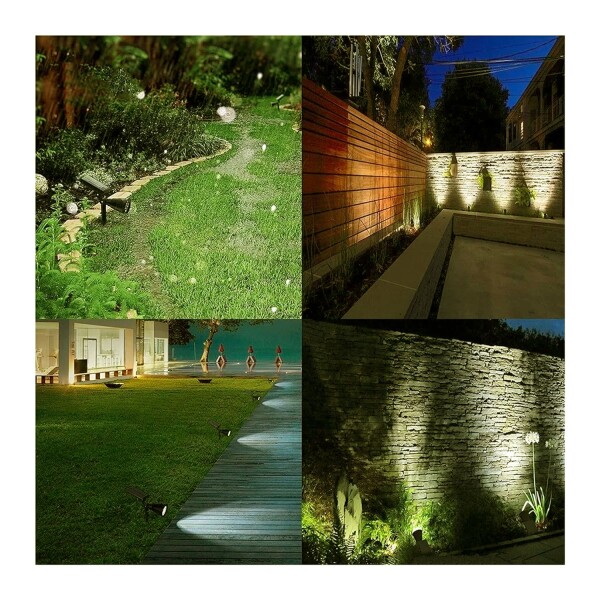 Lampara Foco Solar Jardín Exterior Luz Calida Led Piso Lampara Foco Solar Jardín Exterior Luz Calida Led Piso