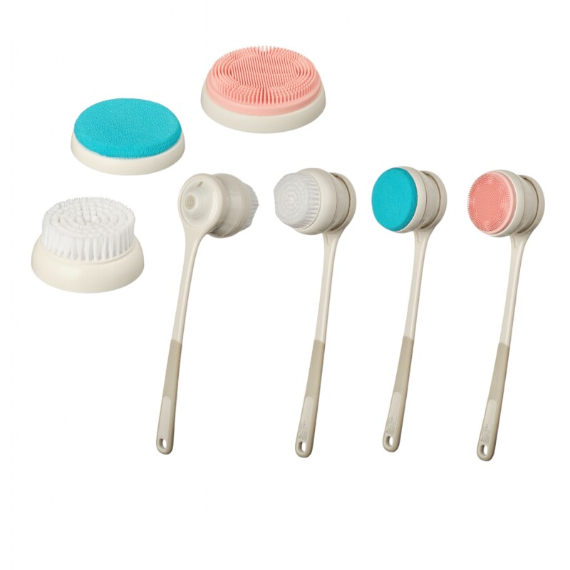 Cepillo Ducha Masajeador Corporal 3 cabezales Sin Color