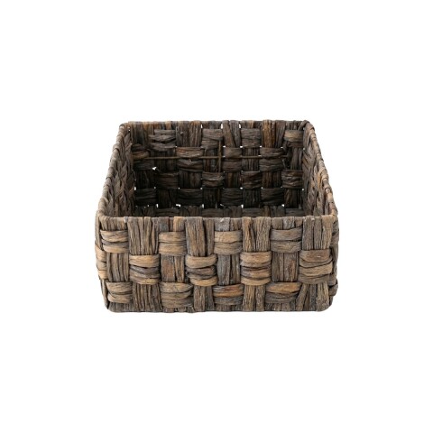 CESTA CUAD DE YUTE GRIS COMB 28X28X13CM MED Unica