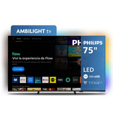 Televisor Smart Tv Philips 75" Ambilight 4k TITAN Os Televisor Smart Tv Philips 75" Ambilight 4k TITAN Os
