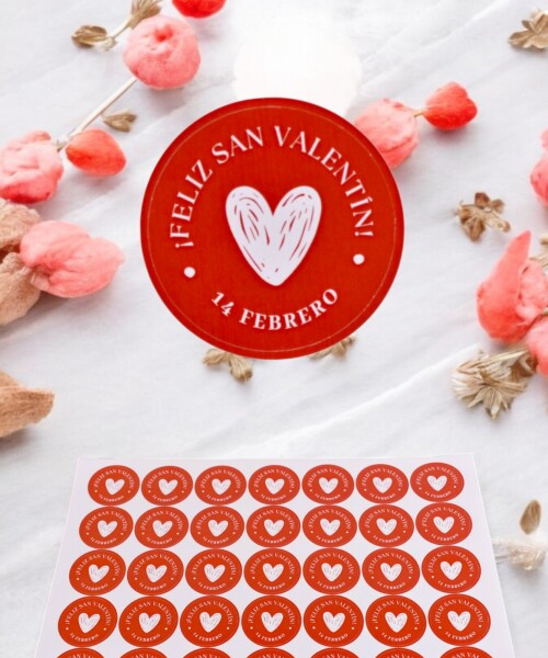 Stickers san valentin plancha DISEÑO 7
