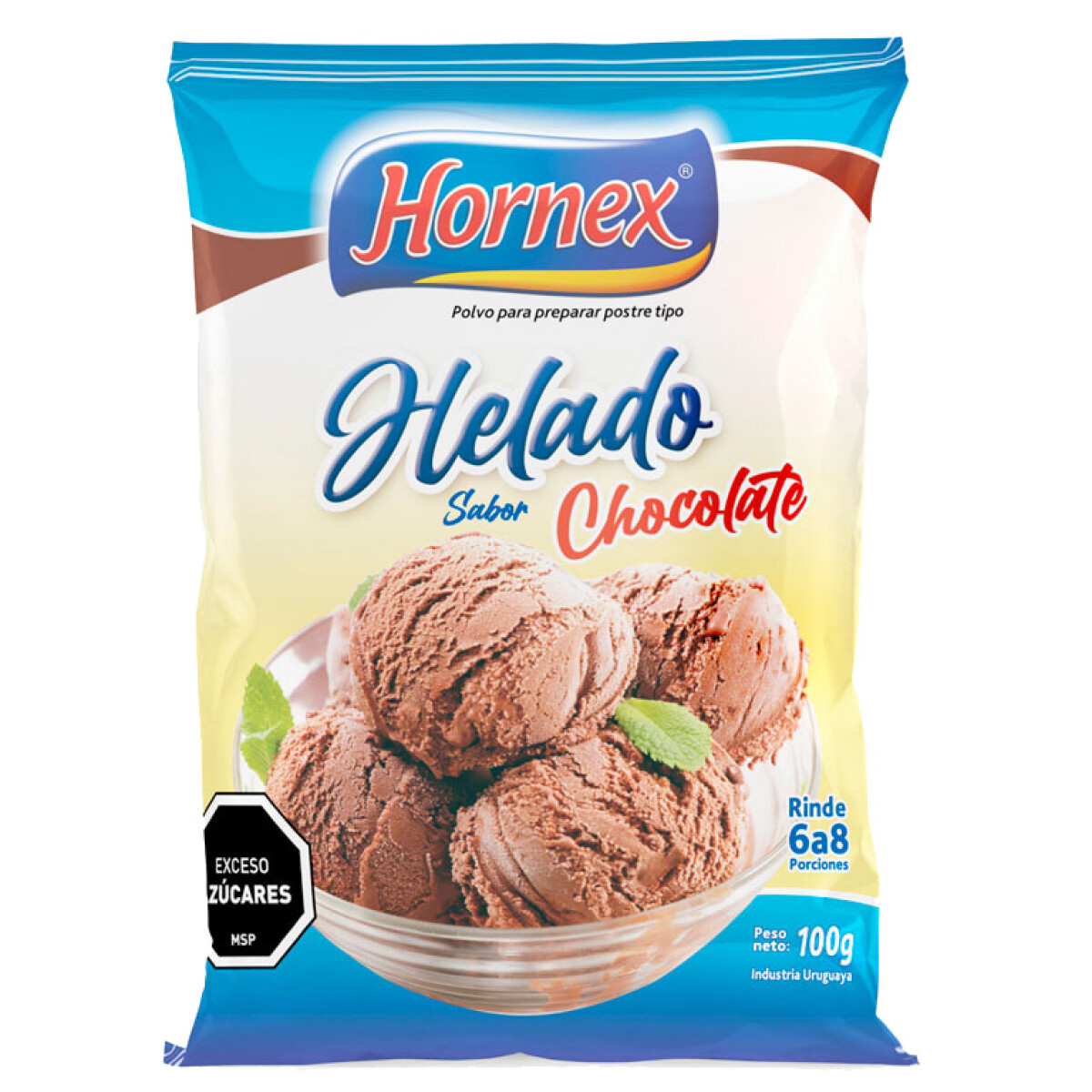 Helado HORNEX 100grs rinde 6 a 8 porciones - Chocolate 