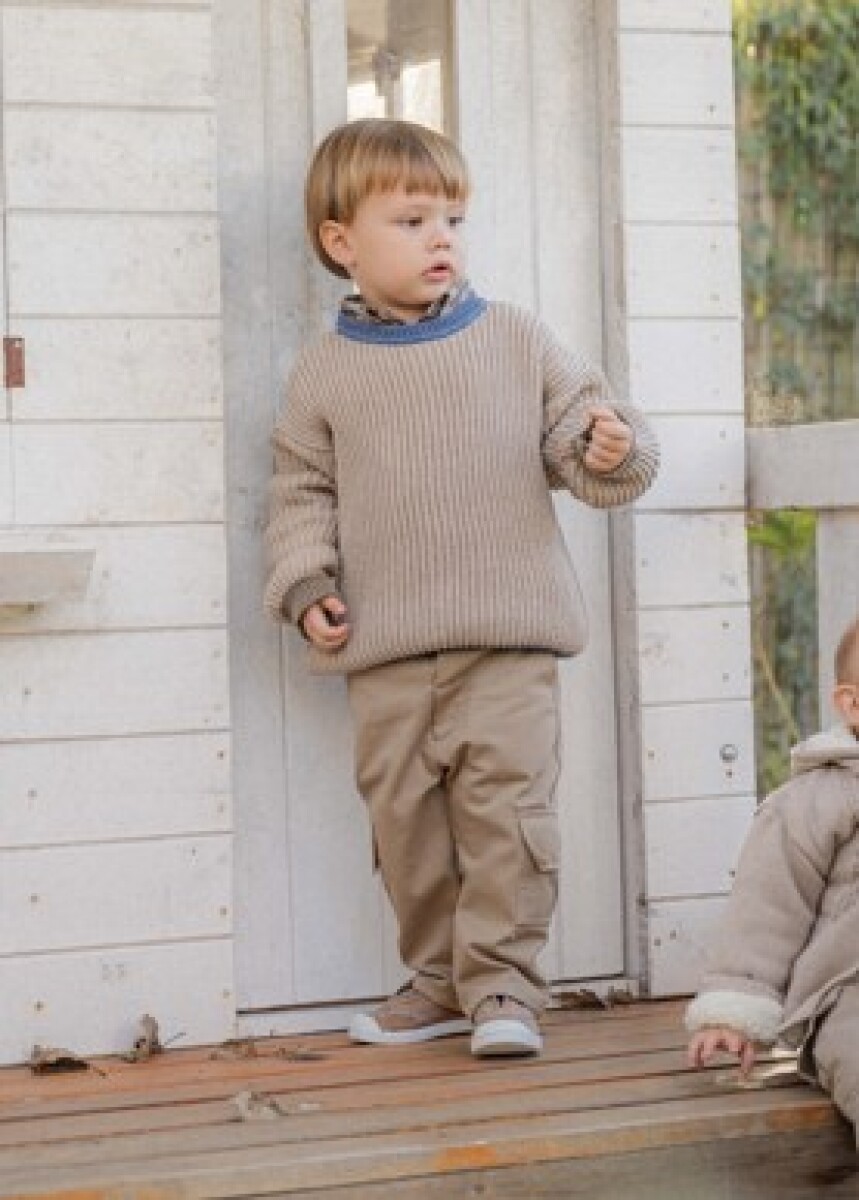 Pantalon Cargo Tostado Beige 