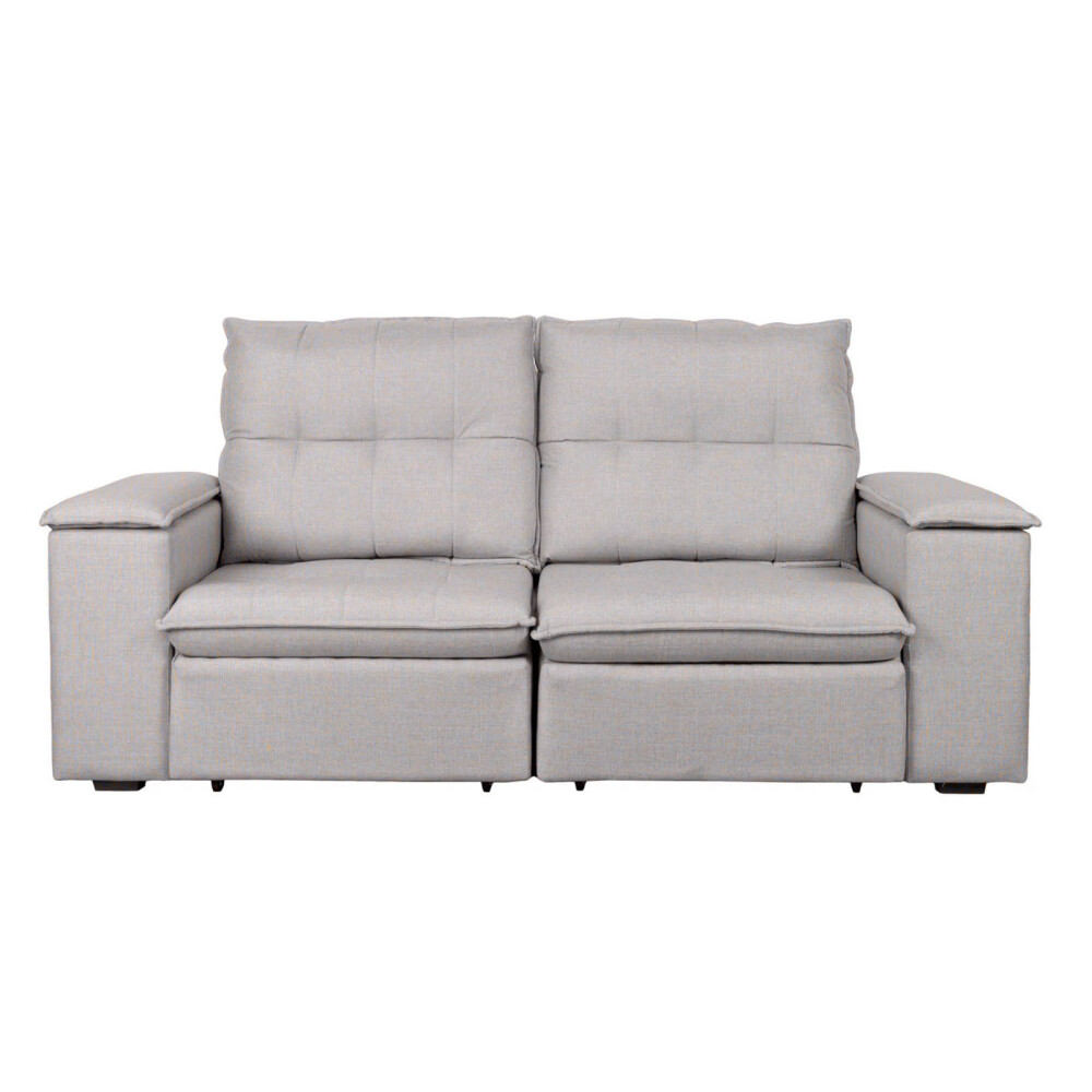 SOFA RETRACTIL 3 CUERPOS TELA GRIS ATLANTA GRIS OSC