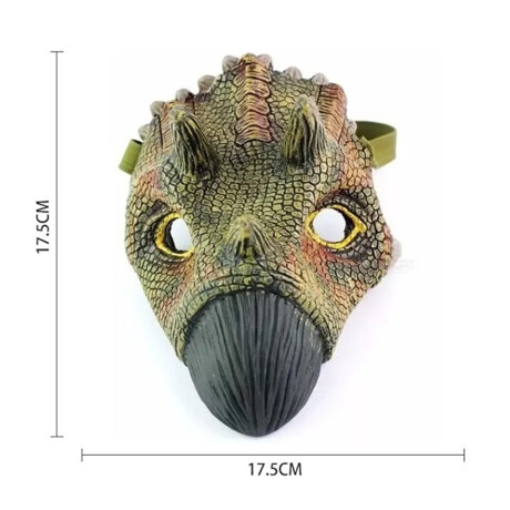 Set Disfraz Máscara y Garras de Dinosaurio T-Rex para Niños Verde Oscuro