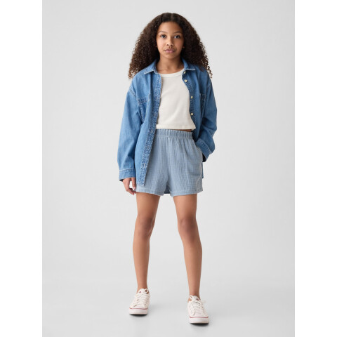 PO SHORT - LT GAUZE LIGHT WASH