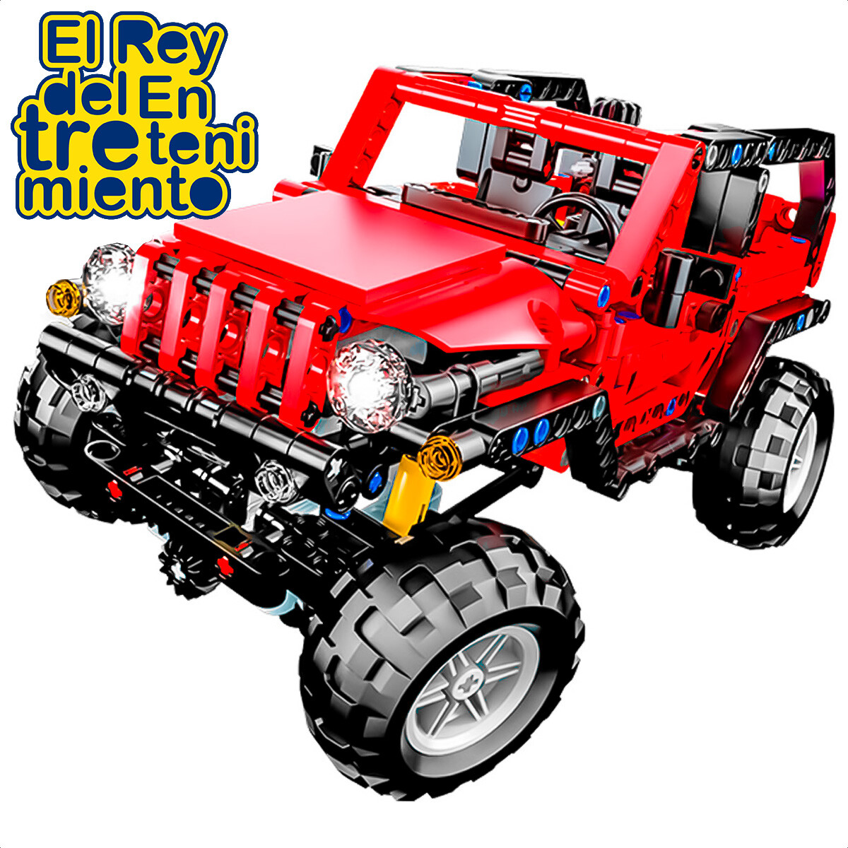 Vehículo Cogo Tech Storm Bloques Construcción +490pcs - Jeep Rojo 