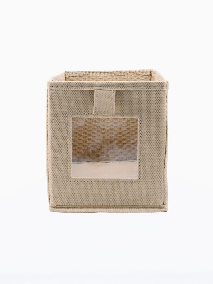 CAJA ORGANIZADORA CON VISOR - BEIGE 