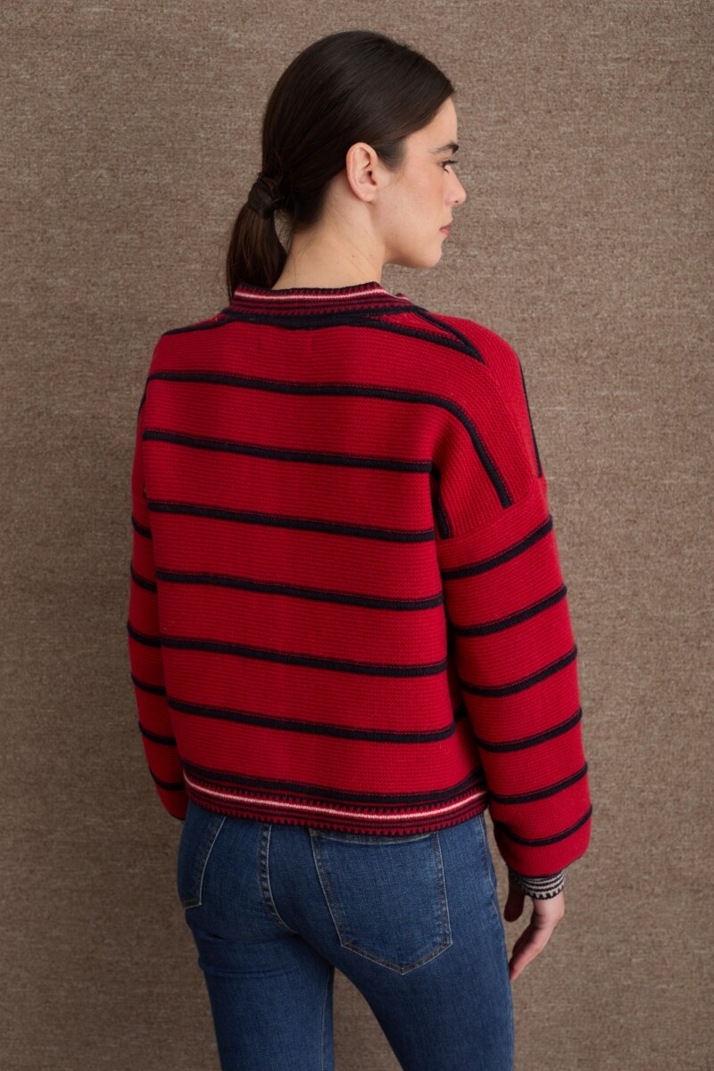 CARDIGAN TERRO TENNIS Rojo