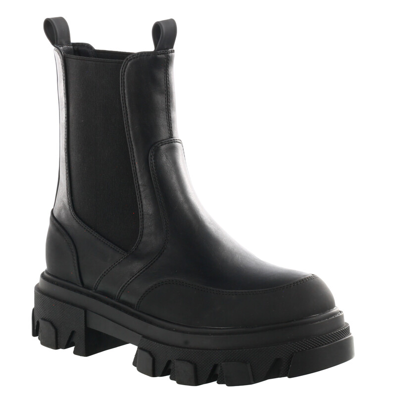 Bota de Mujer Miss Carol chelsea SEVILLA con elasticos laterales Negro