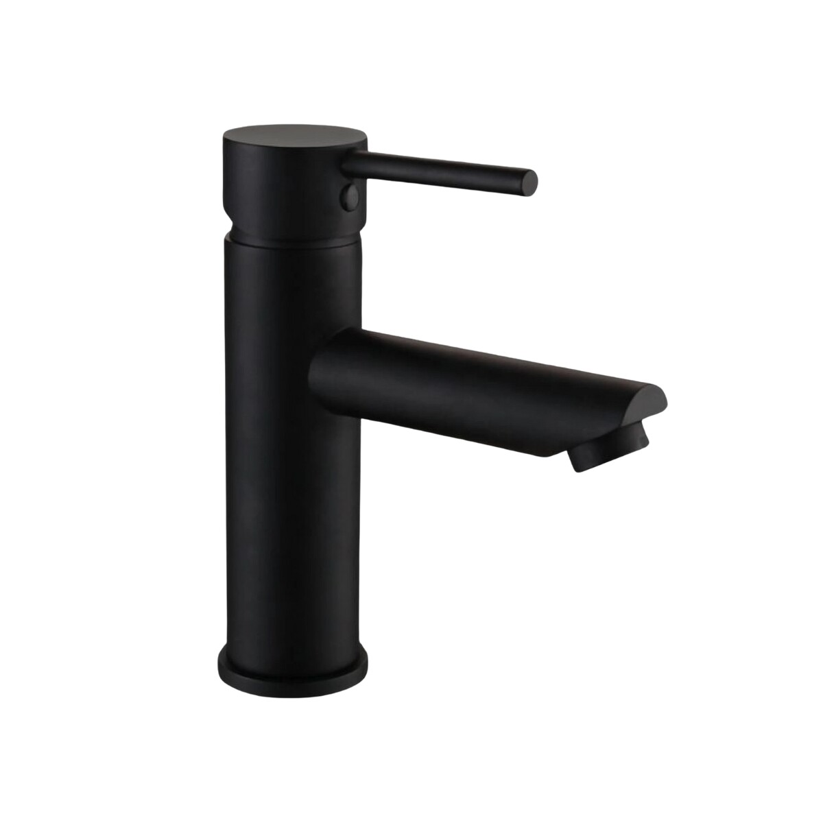 Monocomando para lavatorio, acero inoxidable, 9cm de altura, línea U Home, modelo Plus, negro mate. 
