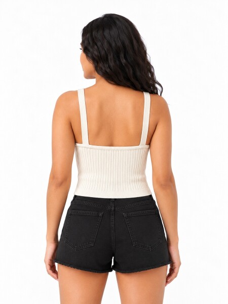 MUSCULOSA KNIT BLANCO.