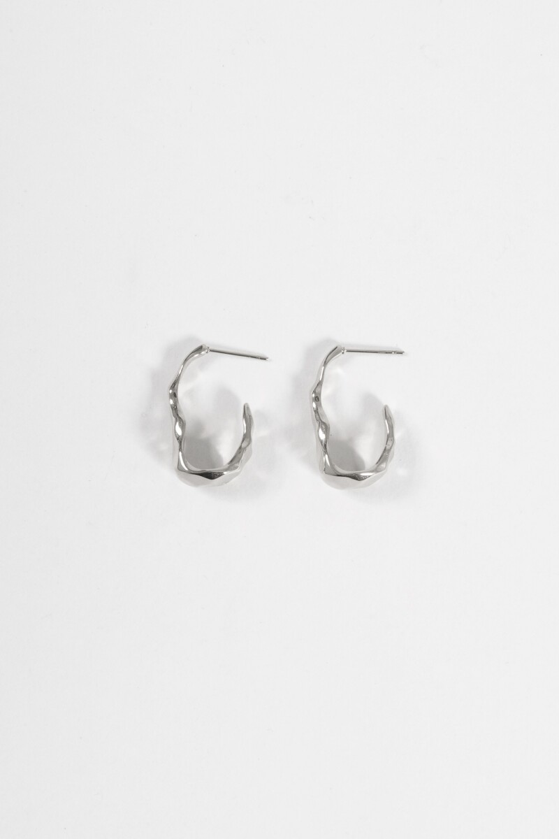 Aros acero irregulares plateado