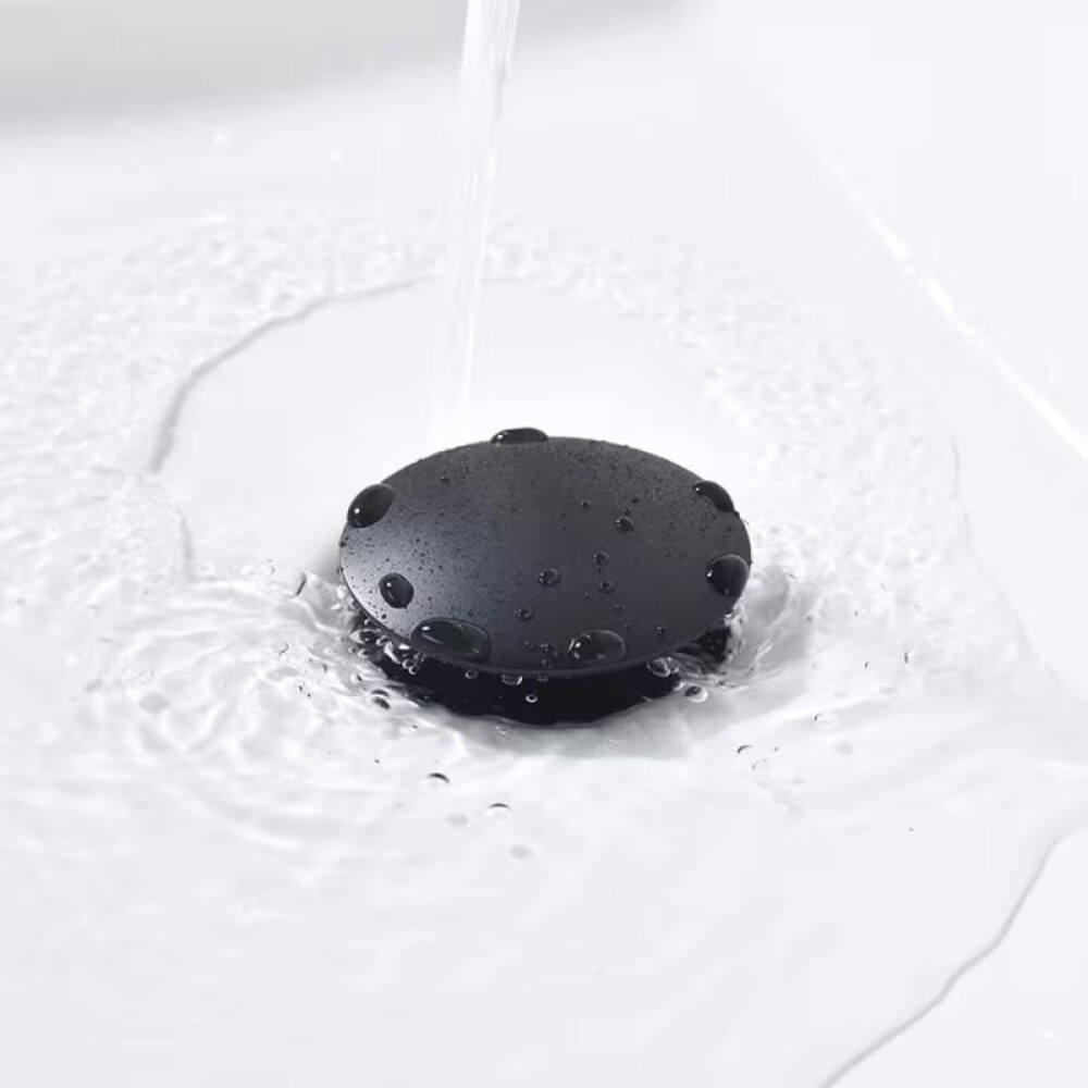 Válvula lavatorio negro mate click clack 1.1/4 t/grande Válvula Lavatorio Negro Mate Click Clack 1.1/4 T/grande