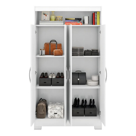 ROPERO 4 PUERTAS GUARDARROPA ARMARIO PLACARD CLOSET BLANCO FLEX