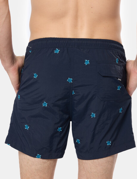 SHOR DE BAÑO BORDADO Azul