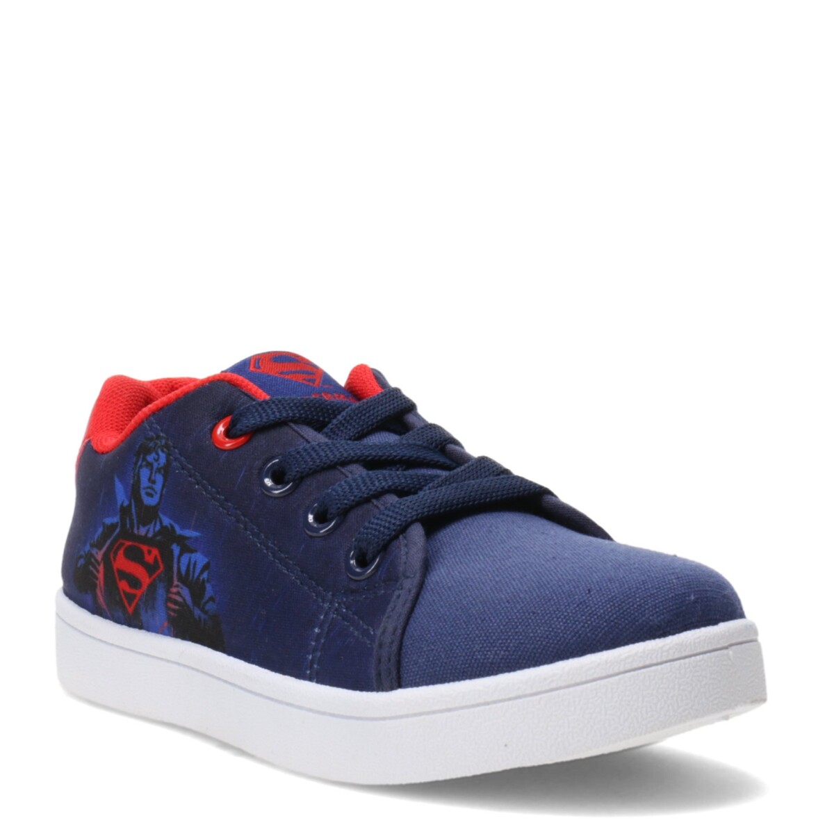 Championes Infantiles DC Superman Basic Low - Azul Marino - Rojo 