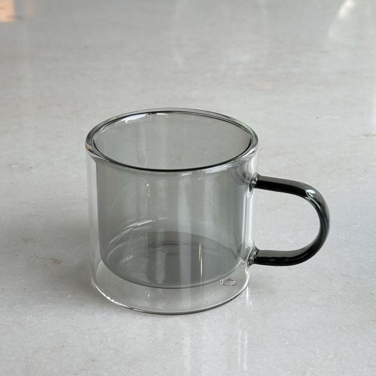 Taza doble vidrio 240ml - negro 