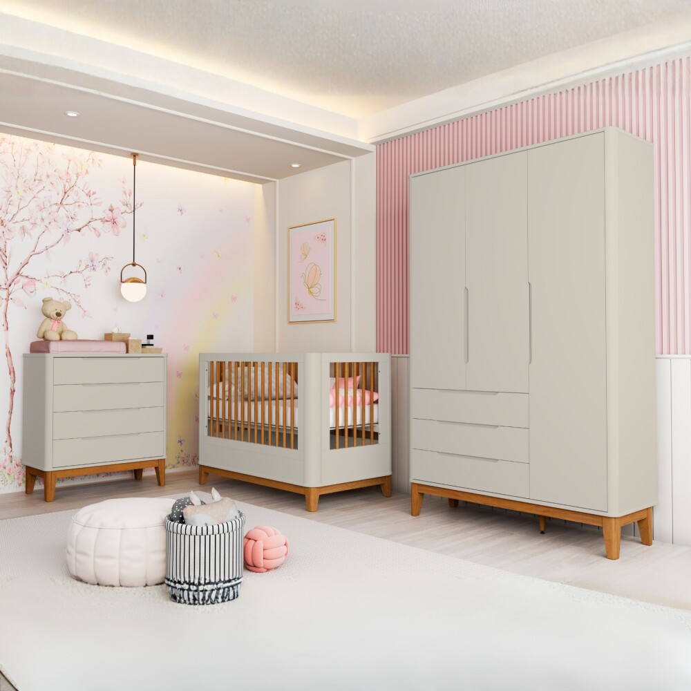 Ropero 3 puertas 3 cajones - Boom Gris