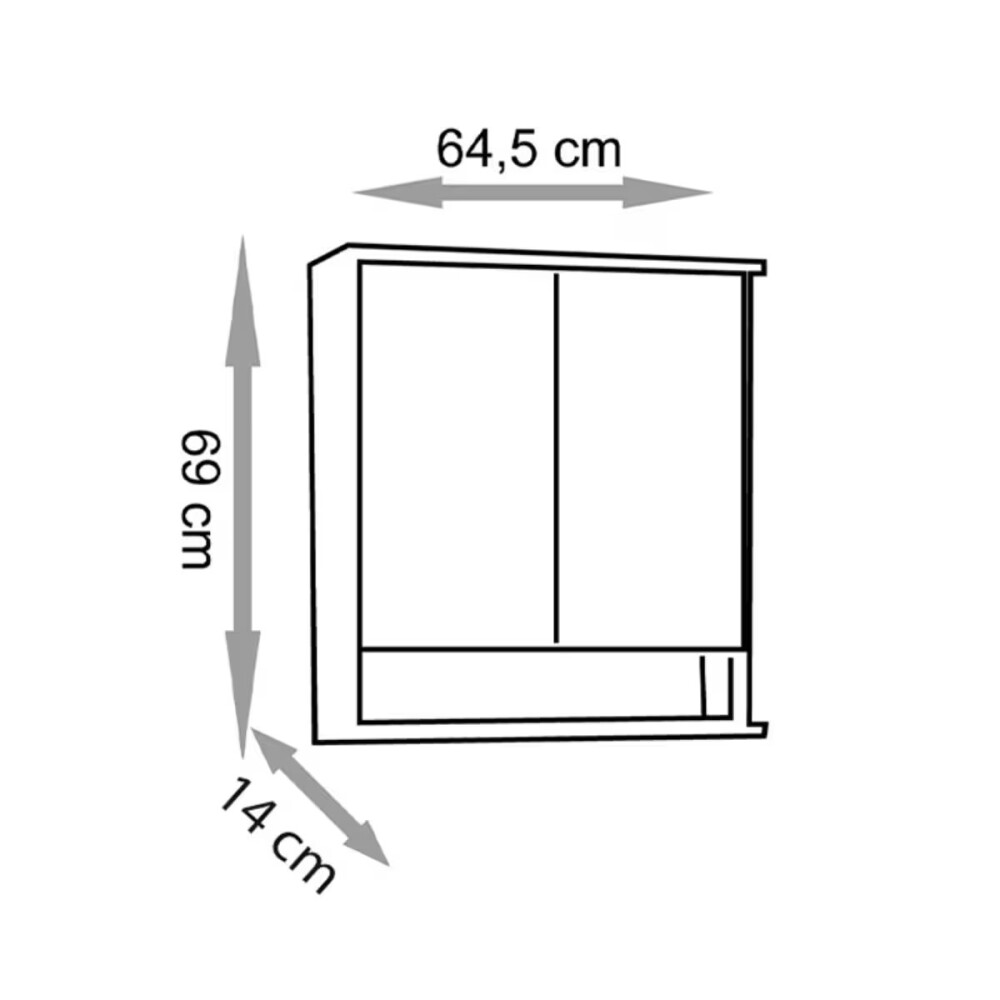 Botiquín Mariana 70 cm Verde con Catedral Botiquín Mariana 70 Cm Verde Con Catedral