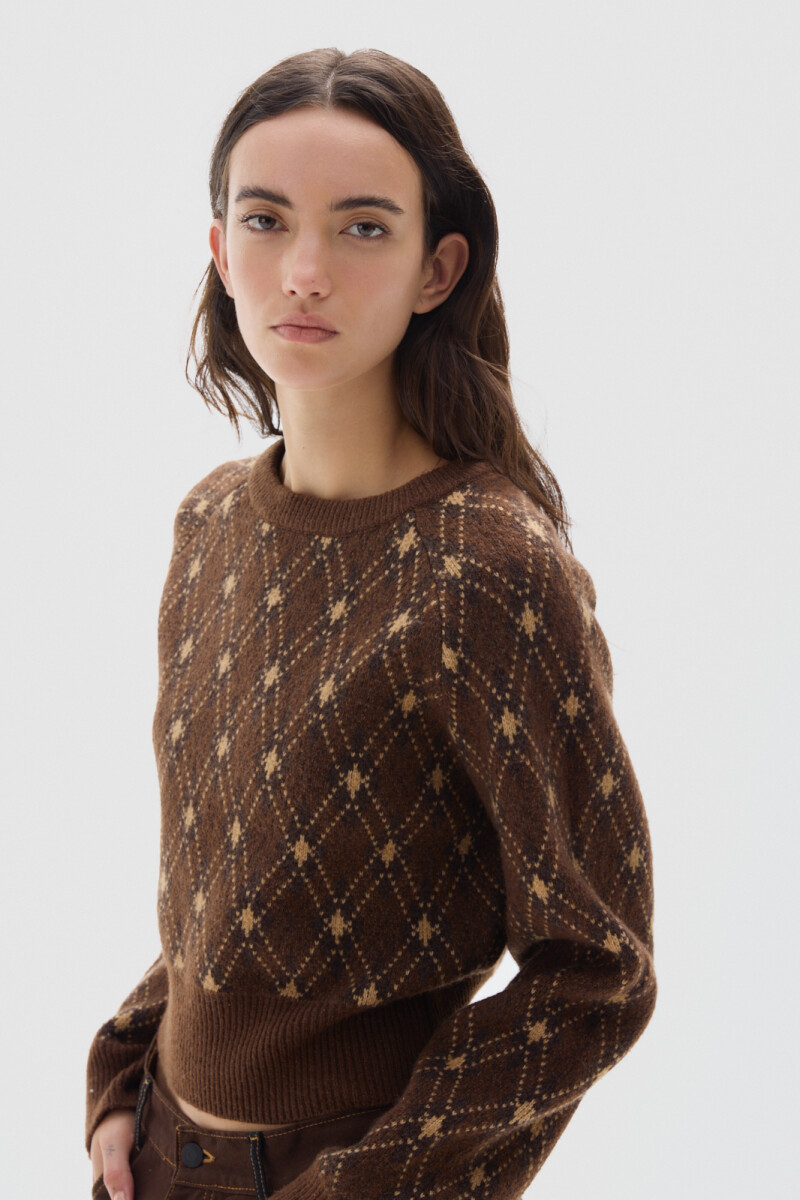 Buzo Heidi Cuadrillé Brown