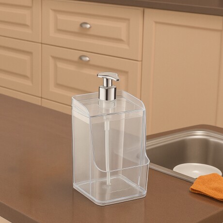 Dispensador de jabón líquido 500 ml TRANSPARENTE
