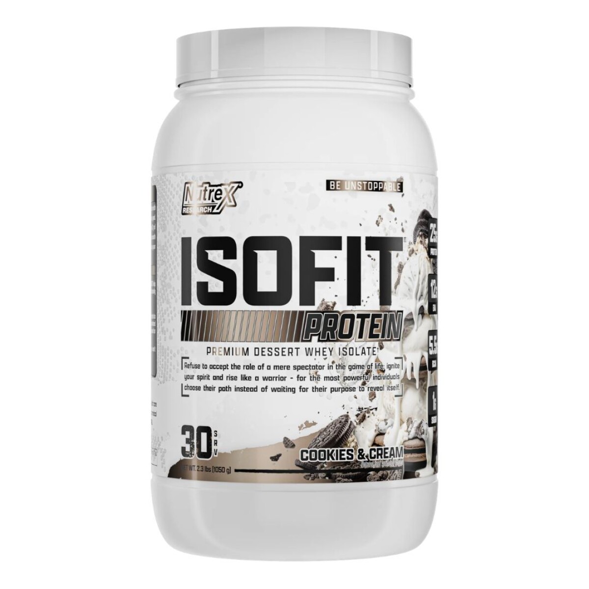 IsoFit Cookies & Cream | Proteína Aislada de Suero | 2 lb - Nutrex 