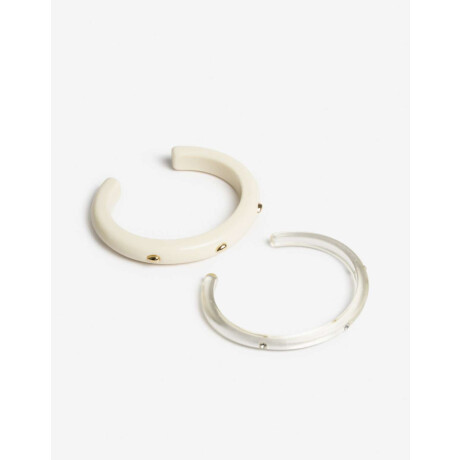 Set de Pulseras Acrílico Dorado