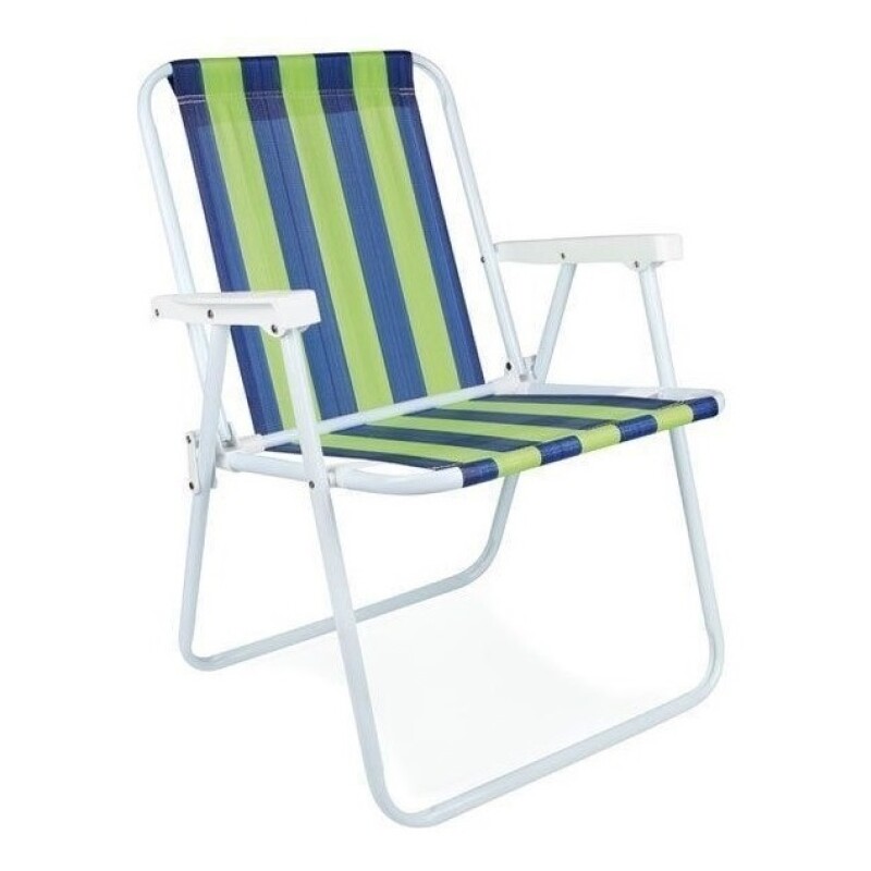 Silla Mor Acero Alta Plegable De Playa Jardín - Azul/rosa Silla Mor Acero Alta Plegable De Playa Jardín - Azul/rosa
