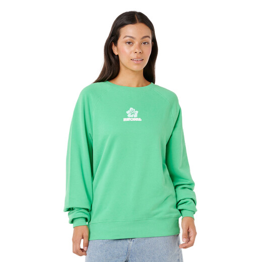 Buzo Rip Curl Luxe Surf Raglan Relaxed - Verde Buzo Rip Curl Luxe Surf Raglan Relaxed - Verde