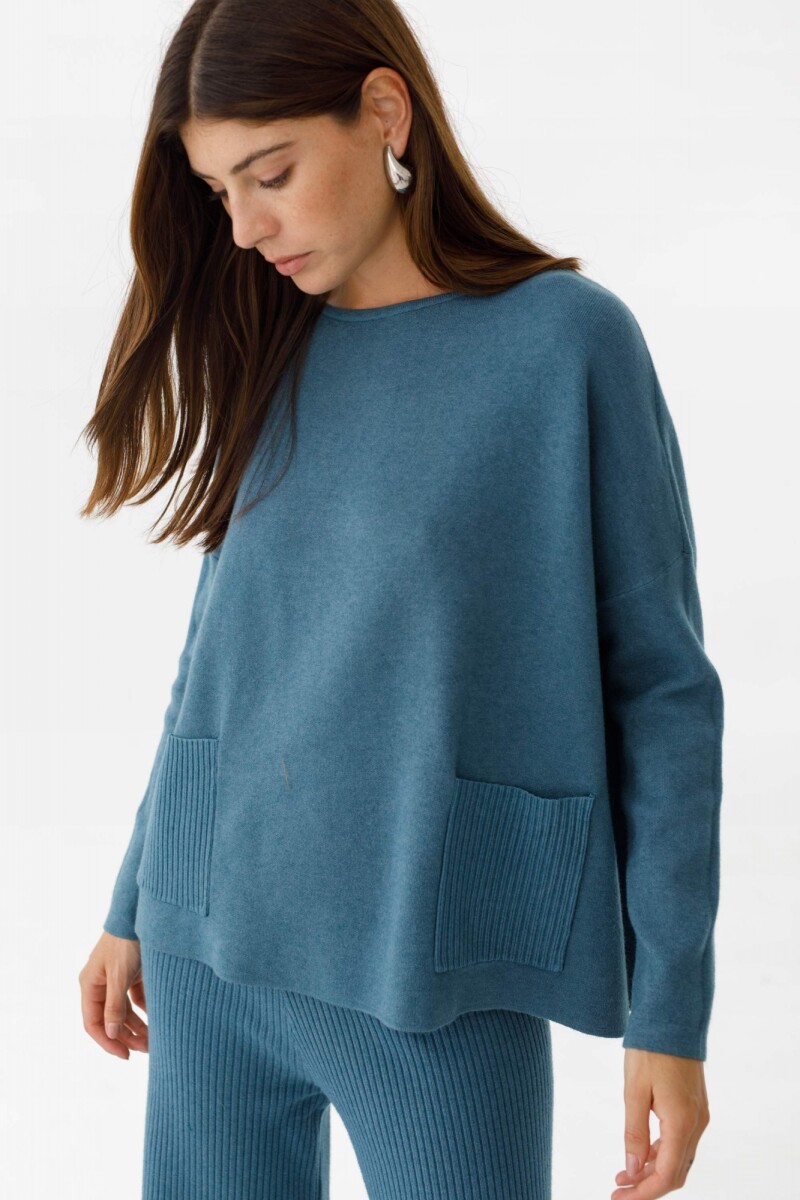 Sweater Manola - Azul Piedra 
