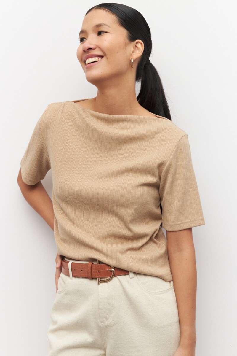 REMERA MORENA Beige Melange