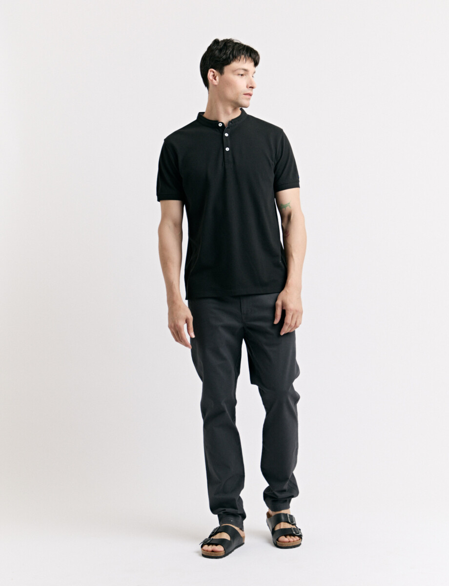 520750 REMERA HARRINGTON LABEL Negro